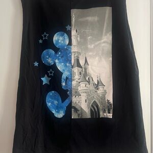 Disney Black and Blue Mickey Castle Tank Top